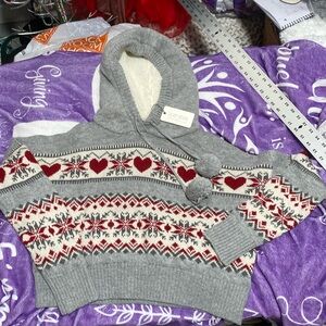 RUBY MOON Christmas slightly cropped hoodie embroidered